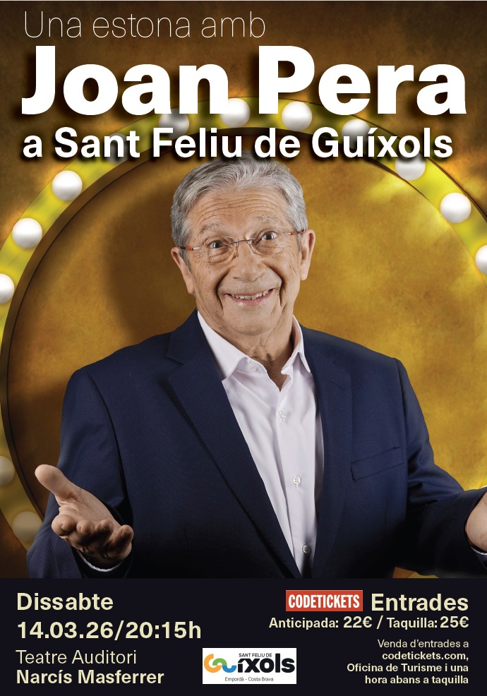 A LA VENDA LES ENTRADES PER “UNA ESTONA AMB JOAN PERA”